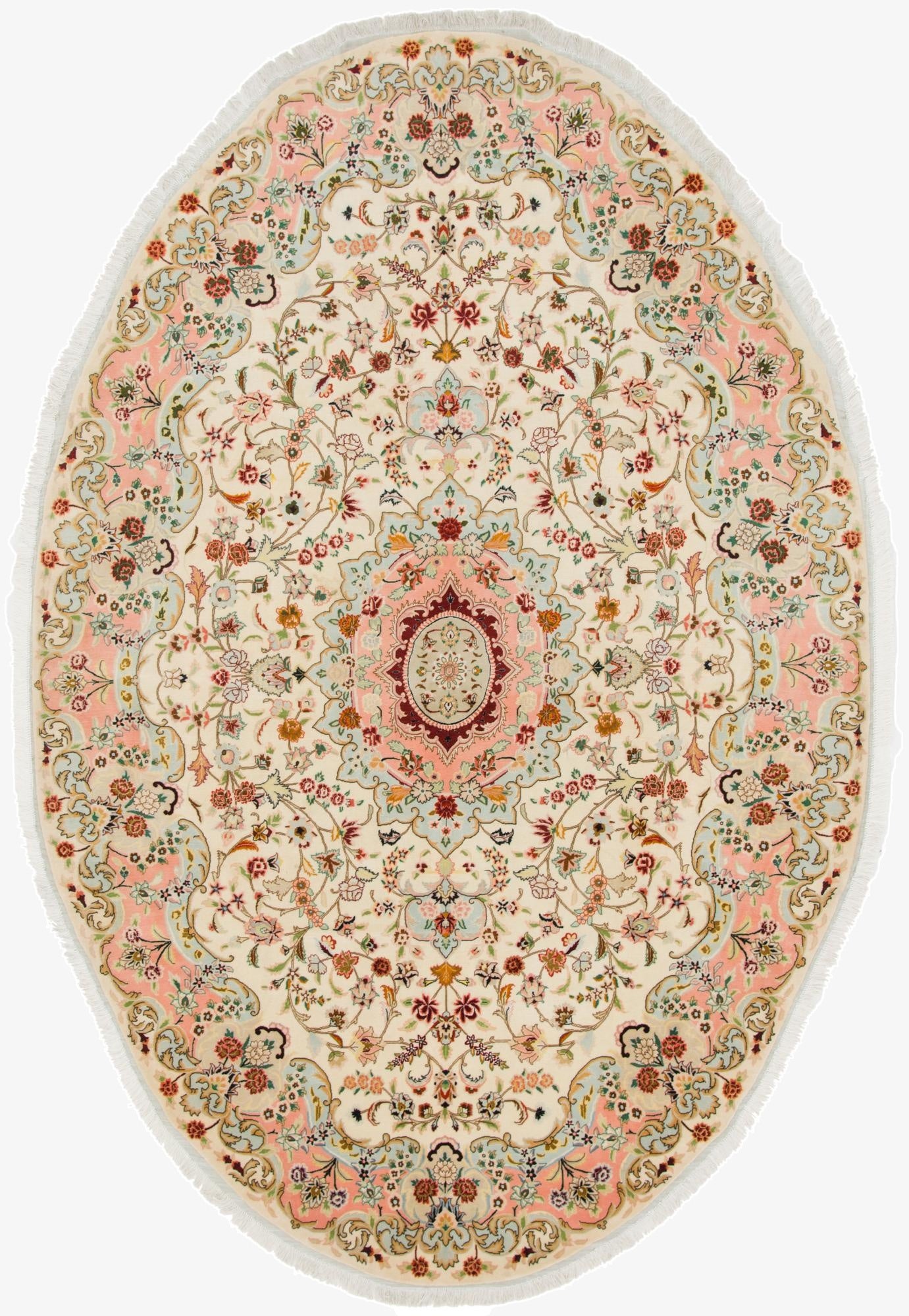 200cm x 300cm  Hand Knotted Tabriz Persa Óvalo Alfombra