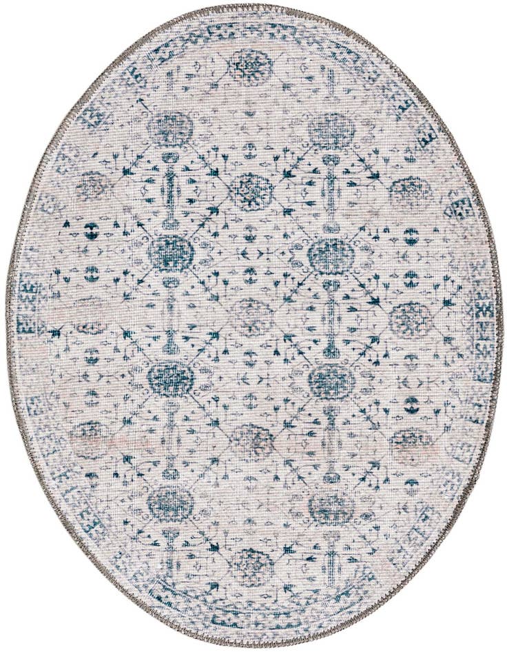 Detail image of 2' x 3' Washable Timeless Oval Rug