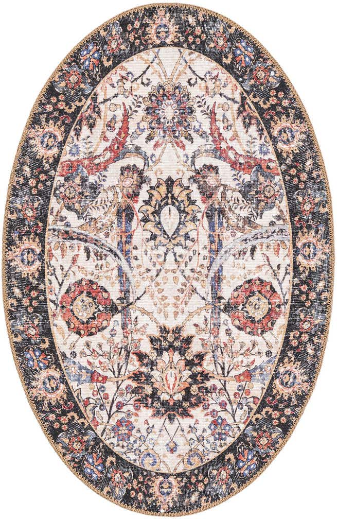 60cm x 95cm Waschbar Timeless Oval Teppich