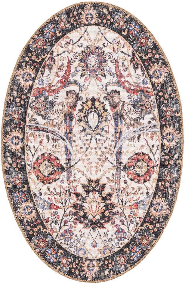 Detailansicht von 60cm x 95cm Waschbar Timeless Oval Teppich