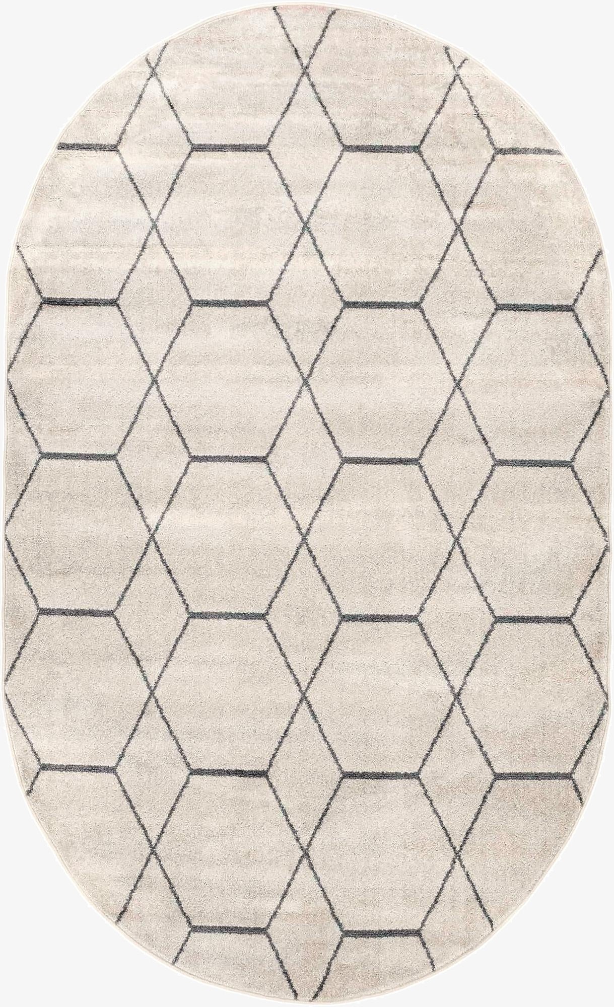 Primary image 3' x 5' 3 Trellis Frieze Oval Rug
