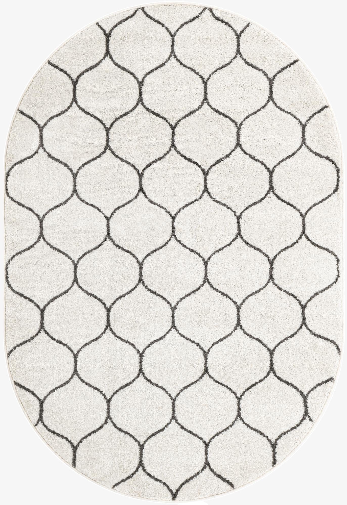 Primary image 4' x 6' Trellis Frieze Oval Rug