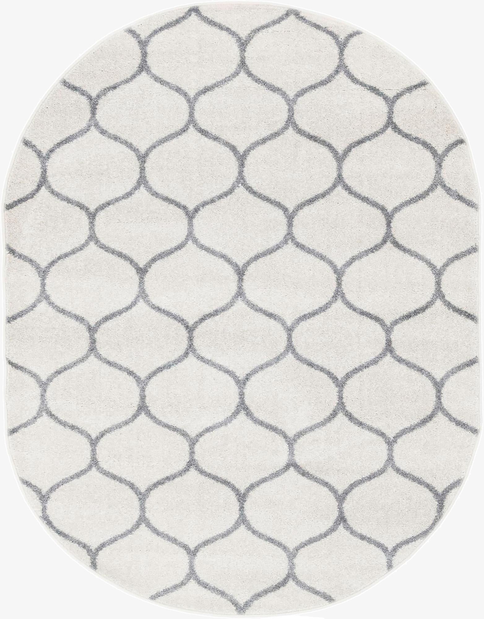 Primary image 7' 10 x 10' Trellis Frieze Oval Rug