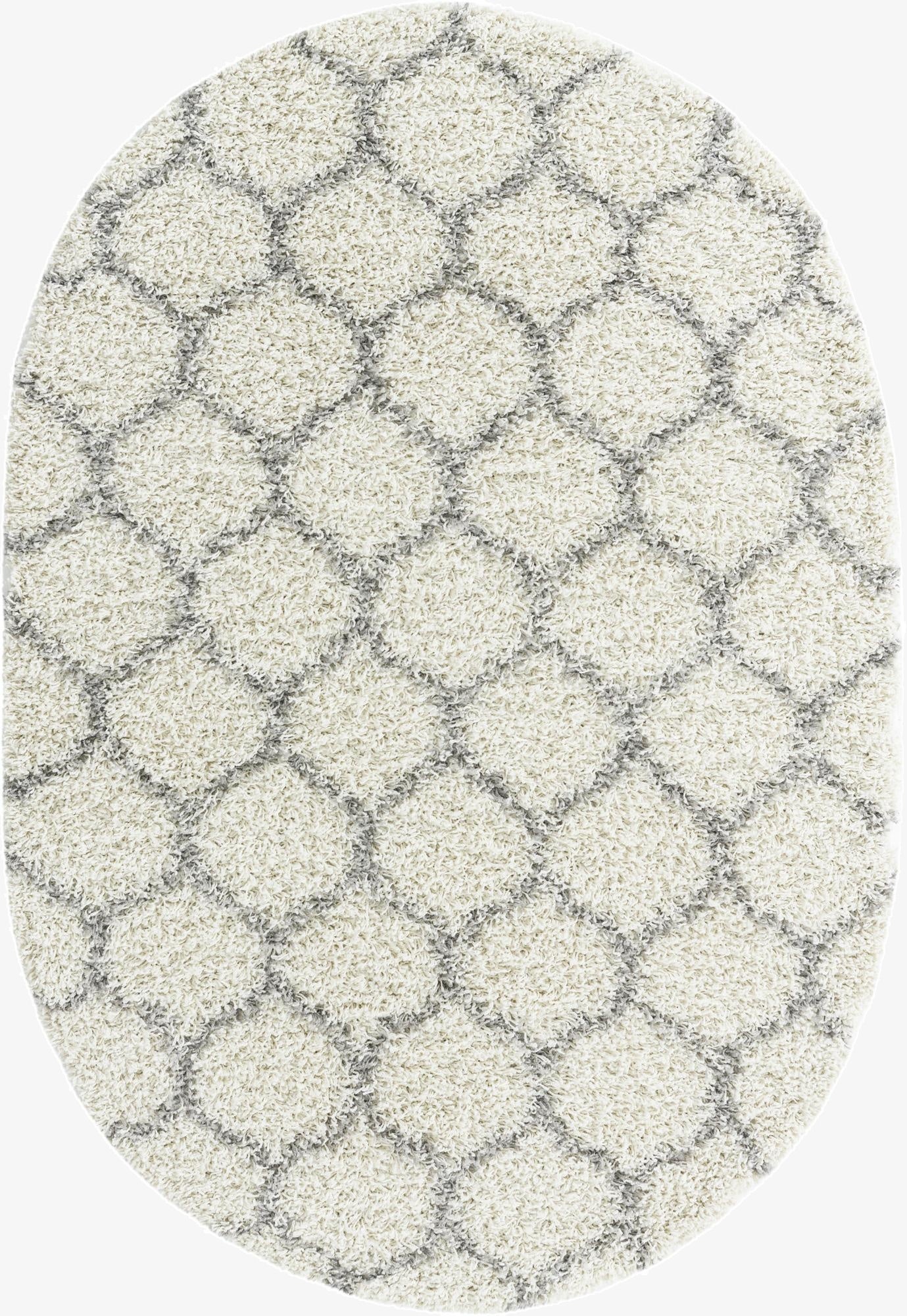 4' x 6' Trellis Shag Oval Rug