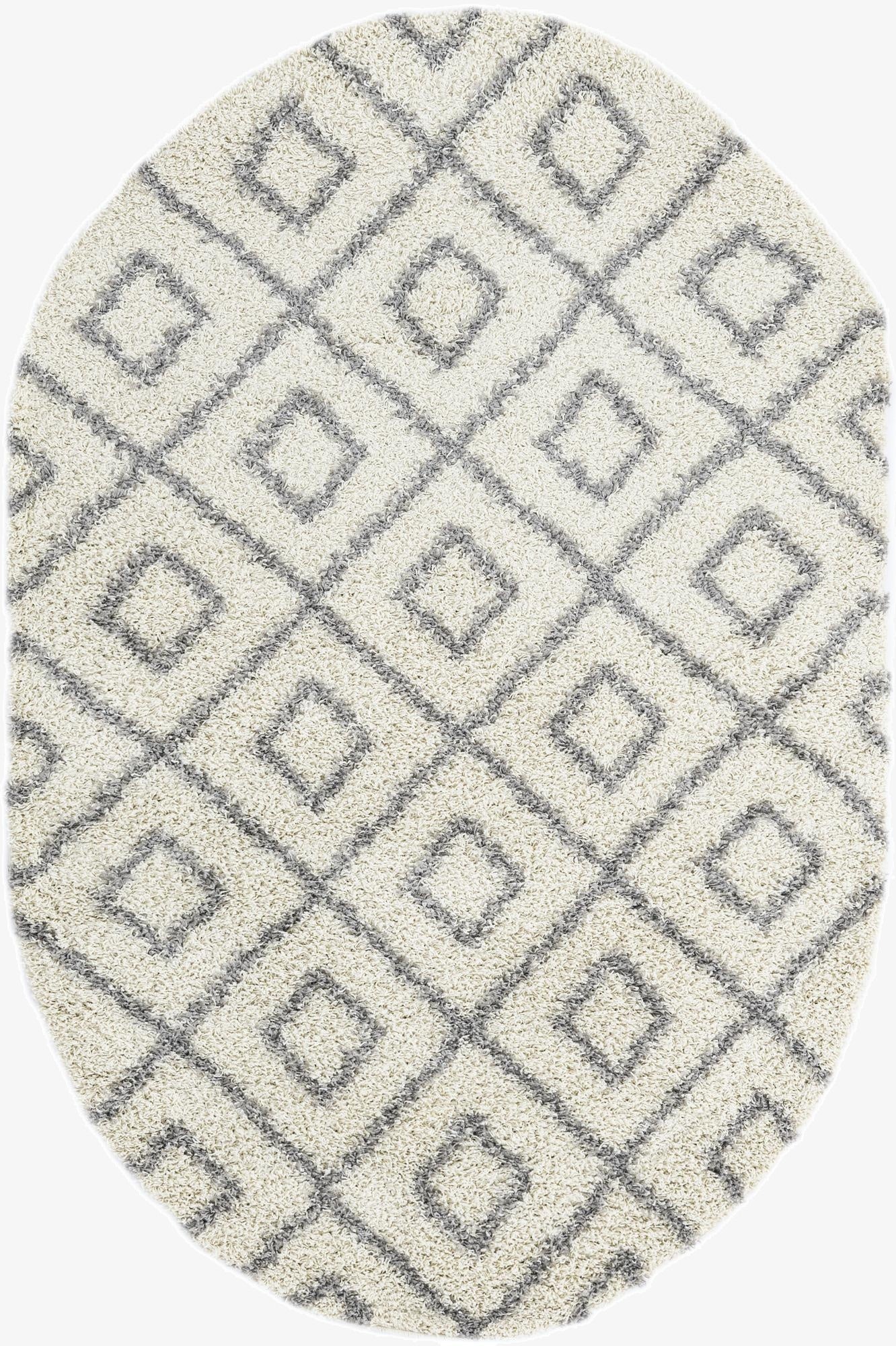 Primary image 5' 3 x 8' Trellis Shag Oval Rug