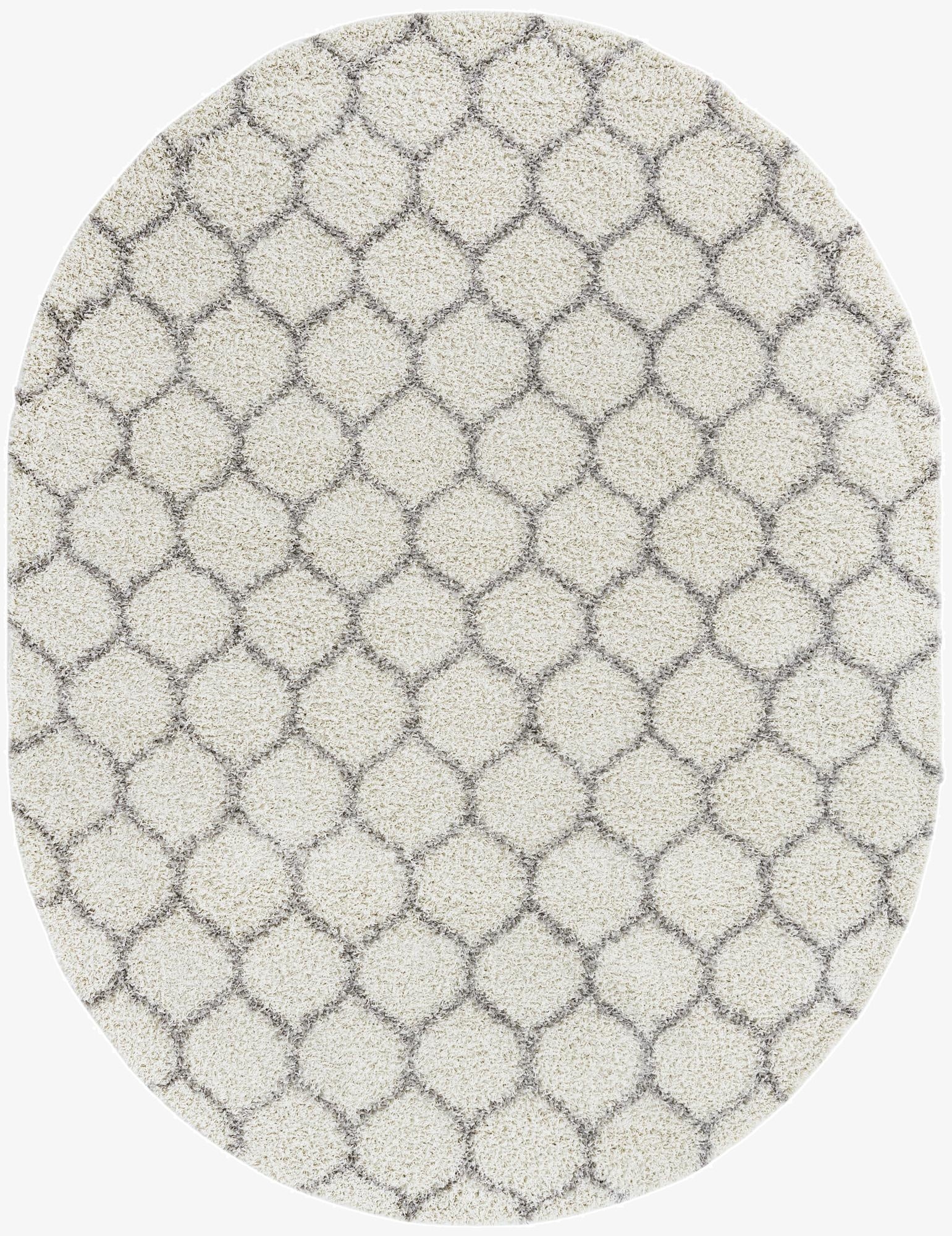 7' 10 x 10' Trellis Shag Oval Rug