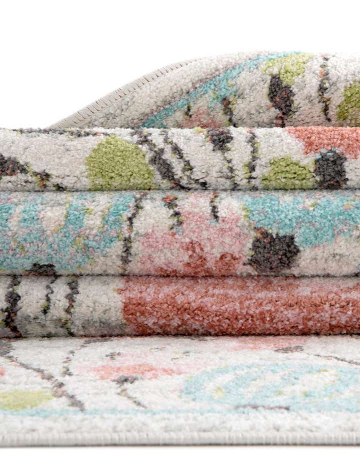 5' 3 x 8' Flowers Whimsy Kids Oval Rug