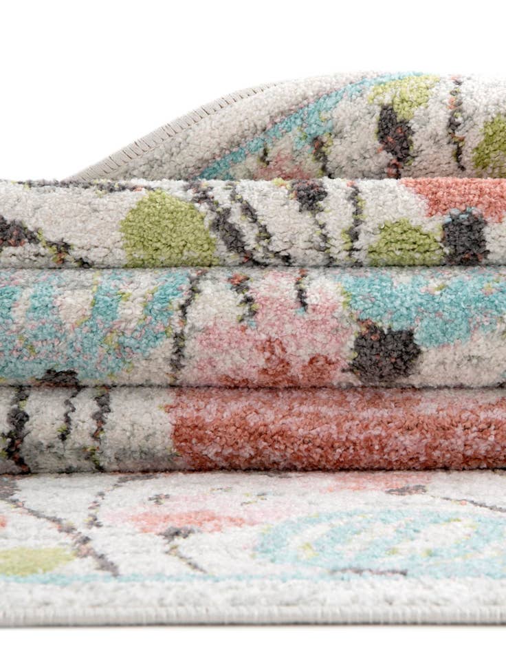 Detail image of 5' 3 x 8' Flowers Whimsy Kids Oval Rug