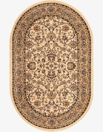 Ivory Yasmin Oval Rug