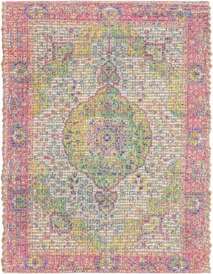 Detail image of 2' x 3' 1 Hand Woven Chenille Jute Rug