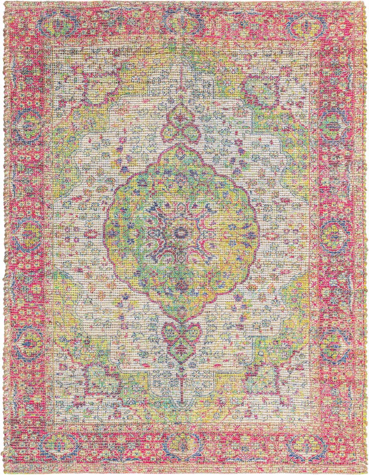 Detail image of 4' 1 x 6' 1 Hand Woven Chenille Jute Rug