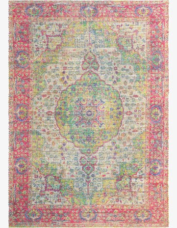 6' 1 x 9' Hand Woven Chenille Jute Rug