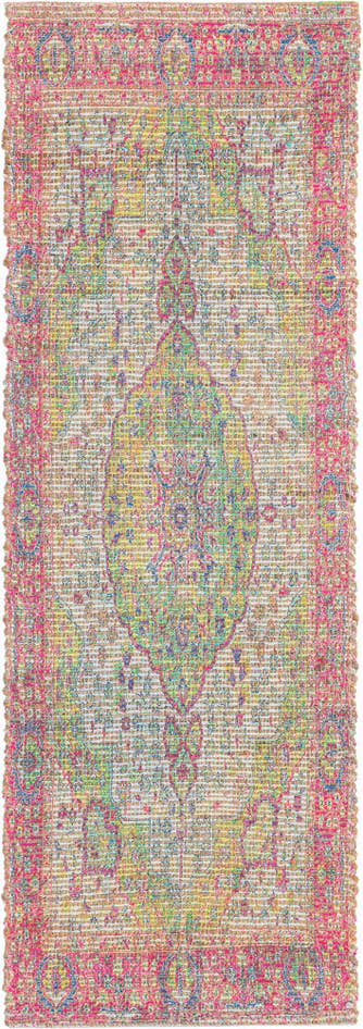 Detail image of 2' 2 x 6' 1 Hand Woven Chenille Jute Runner Rug