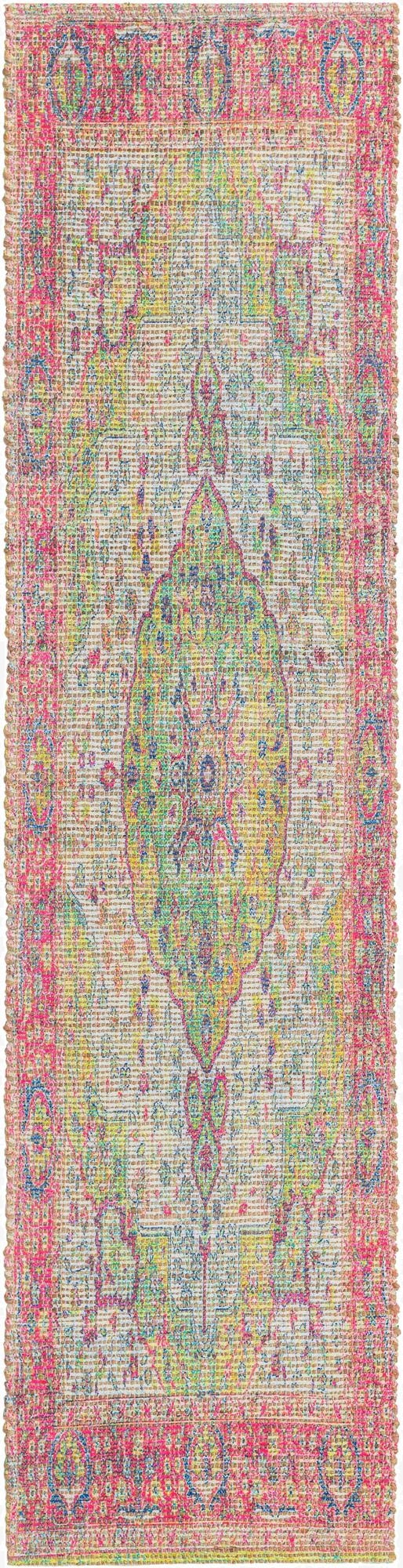 65cm x 245cm  Hand Woven Chenille Jute Runner Rug