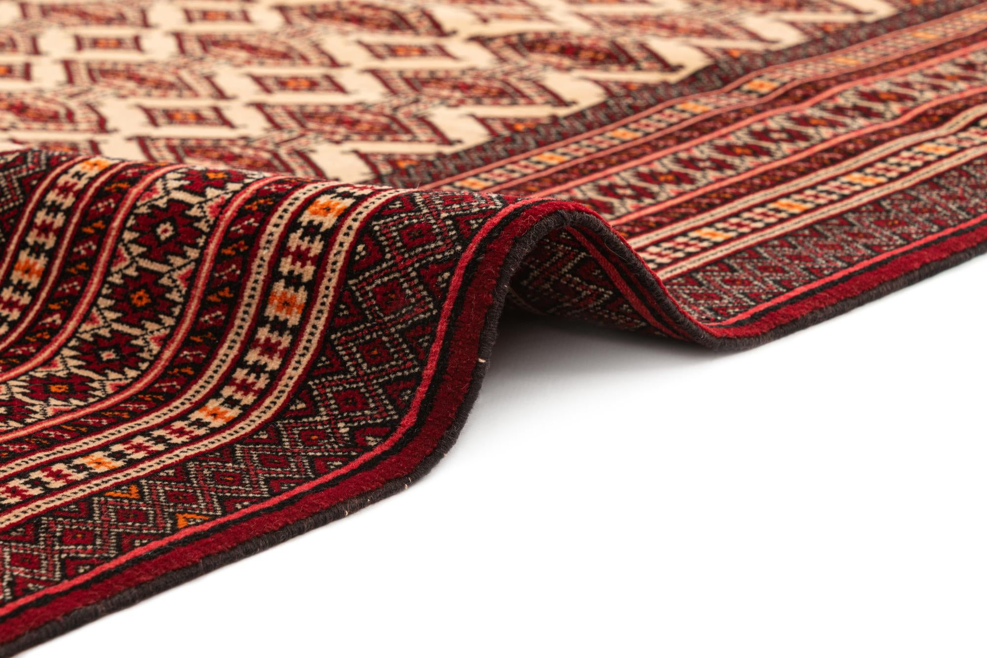 4' 1 x 6' Hand Knotted Afghan Akhche Oriental Wool Rug