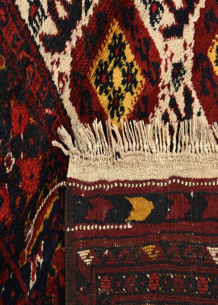 3' 10 x 4' 10 Hand Knotted Afghan Akhche Wool Rug