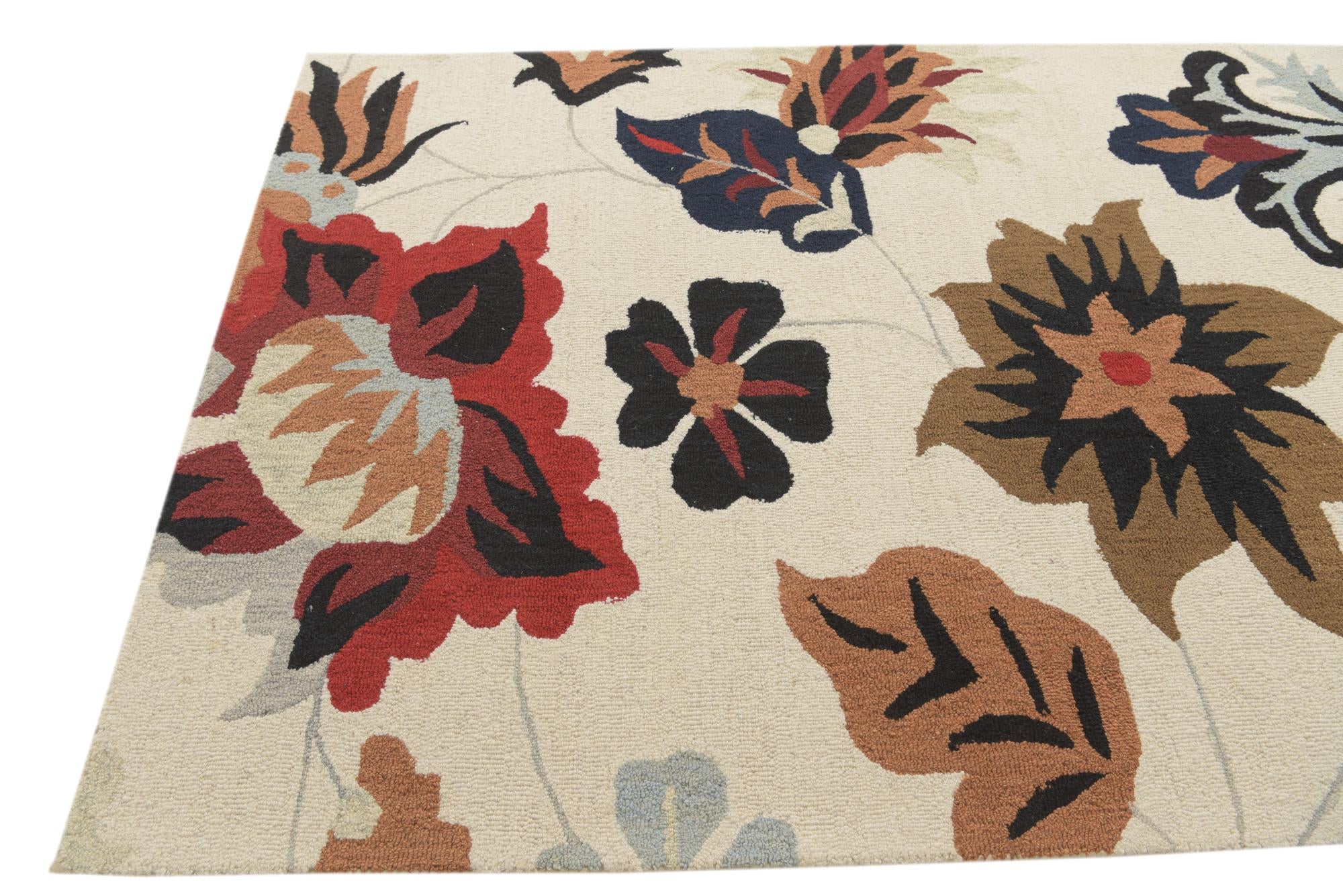 5' 1 x 8' Agra Wool Rug