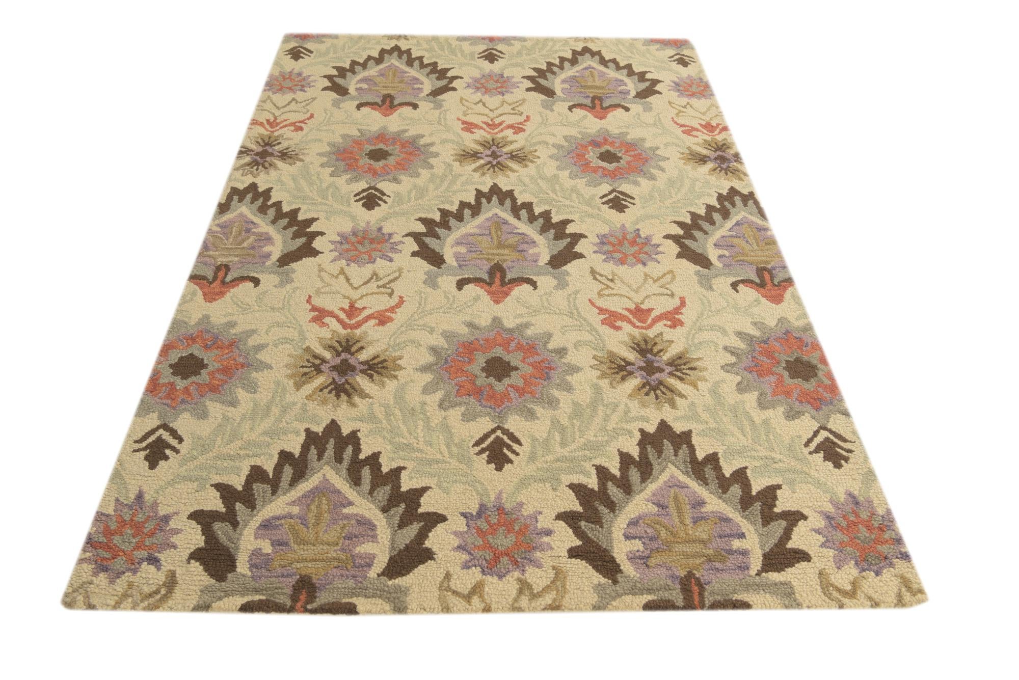 5' 1 x 8' Agra Wool Rug
