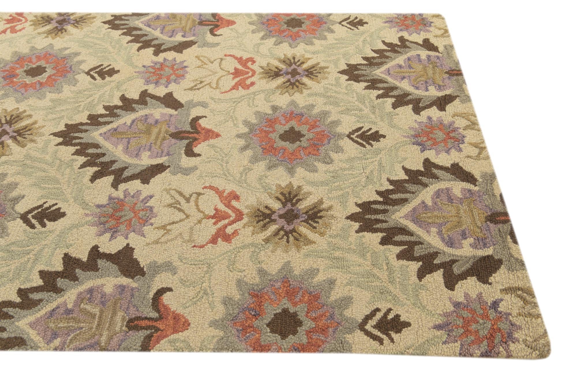 5' 1 x 8' Agra Wool Rug