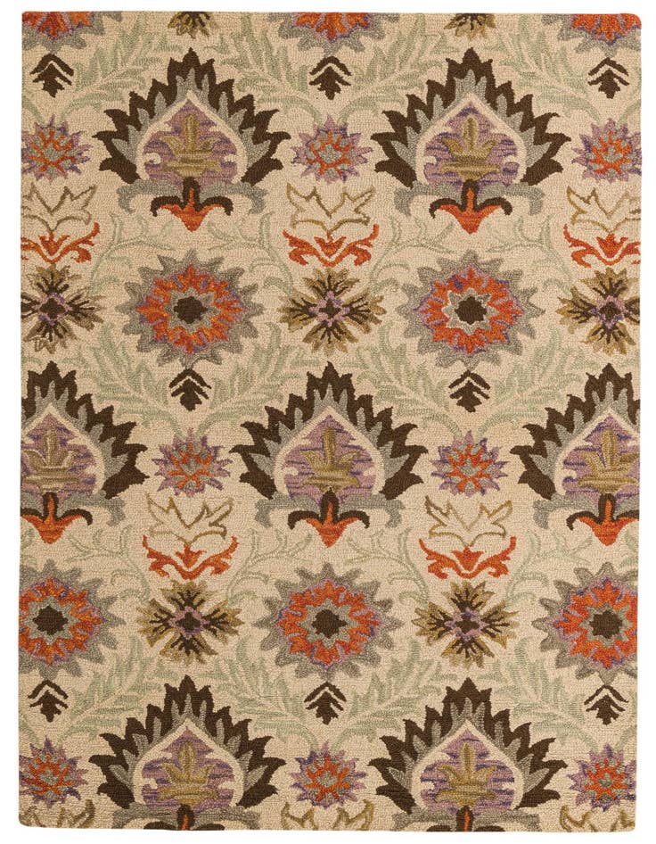 Detail image of 5' 1 x 8' Agra Wool Rug