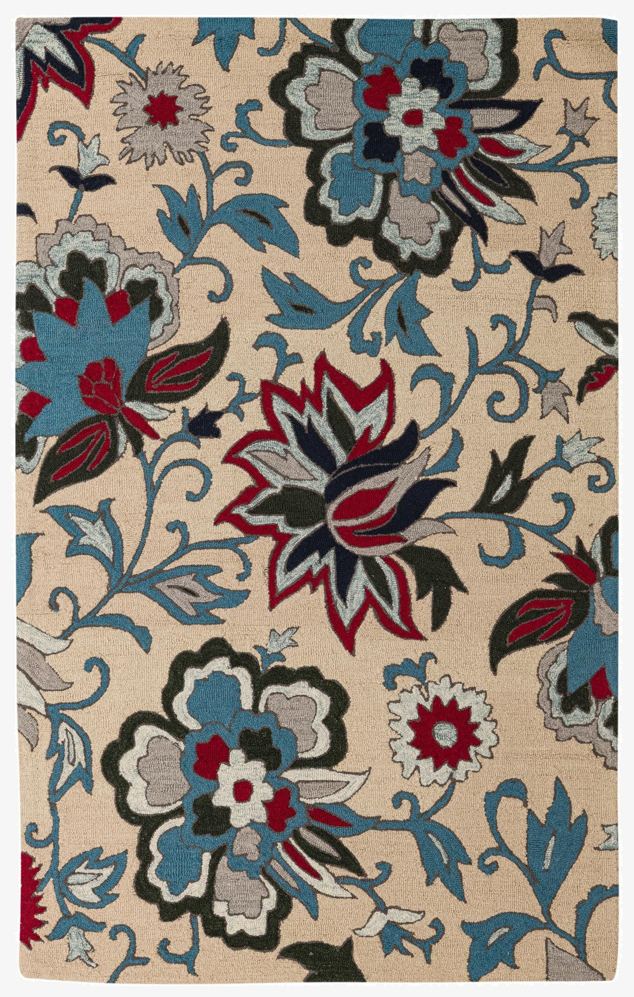 5' x 8' Agra Wool Rug