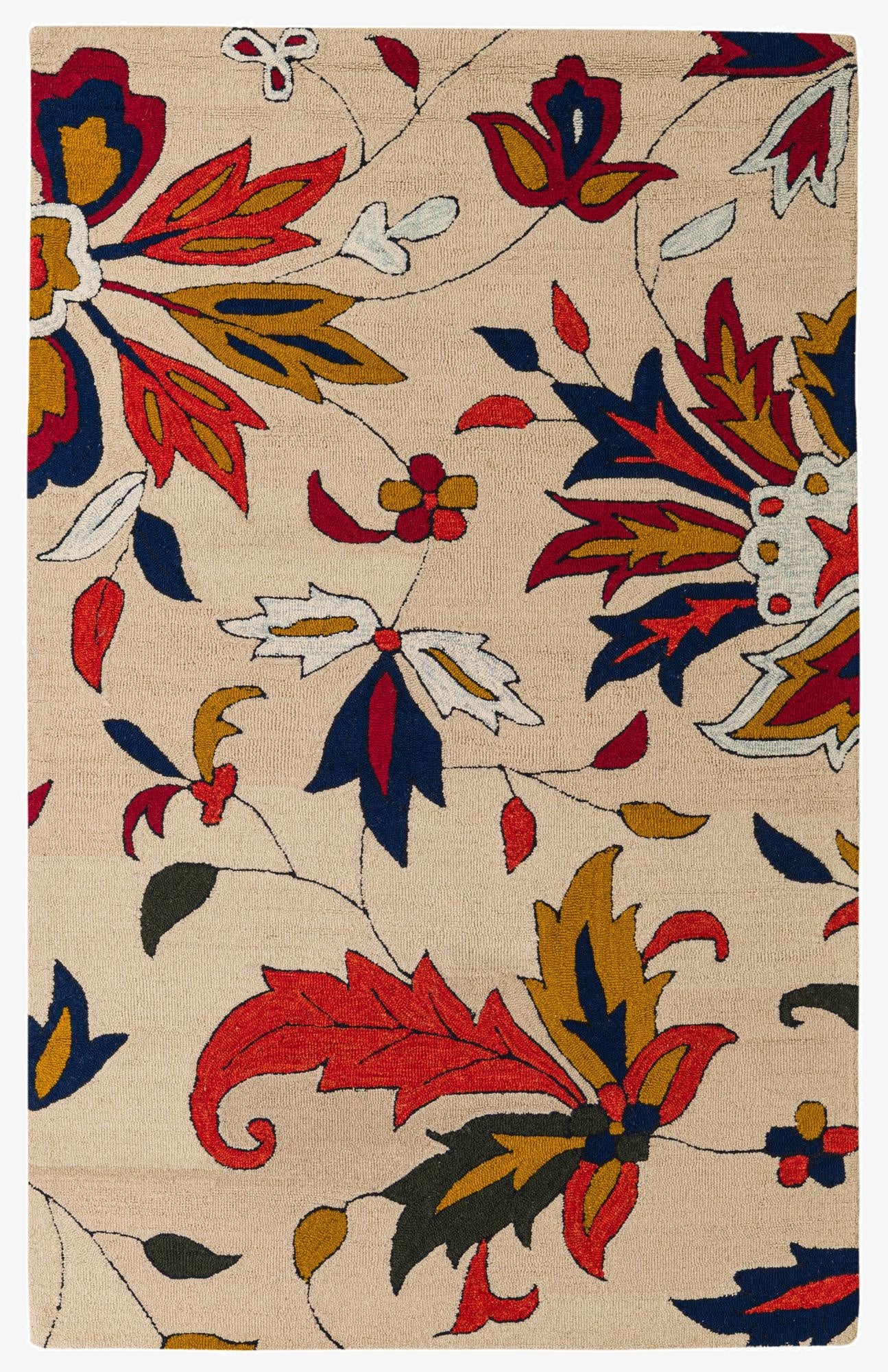 5' x 8' Agra Wool Rug