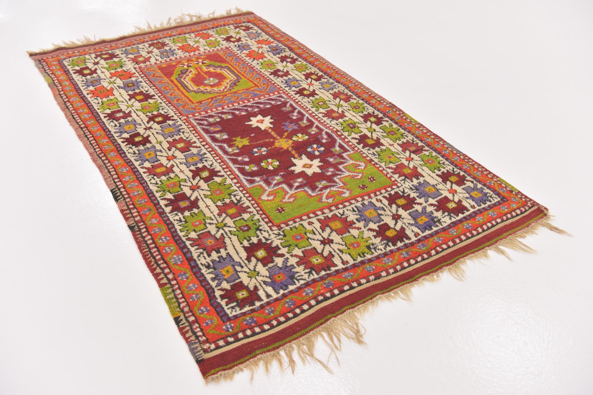 3' 2 x 5' 2 Hand Knotted Anatolian Oriental Wool Rug