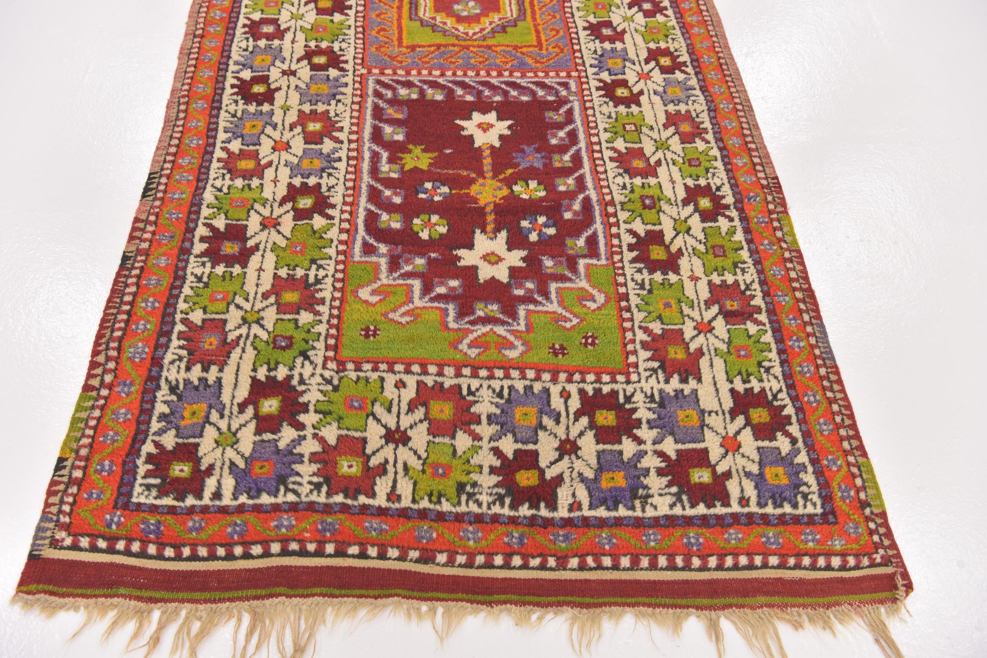 3' 2 x 5' 2 Hand Knotted Anatolian Oriental Wool Rug