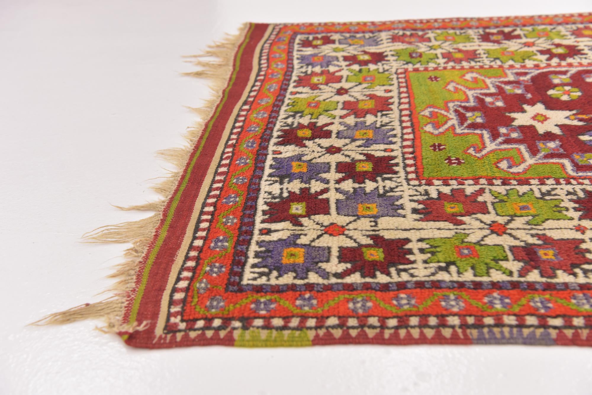3' 2 x 5' 2 Hand Knotted Anatolian Oriental Wool Rug