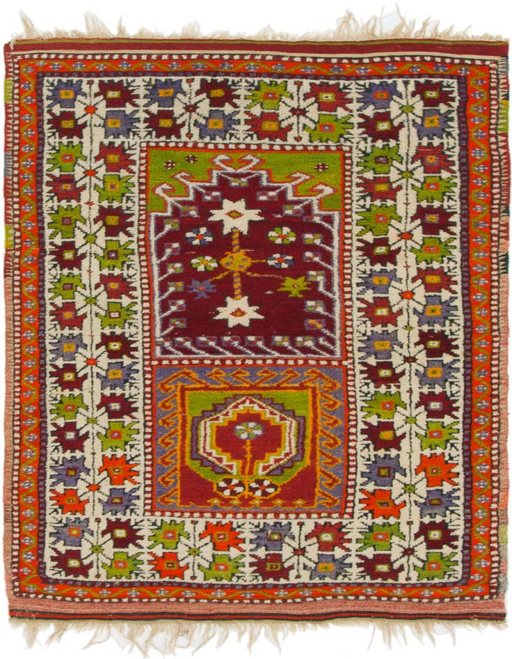 Detail image of 3' 2 x 5' 2 Hand Knotted Anatolian Oriental Wool Rug
