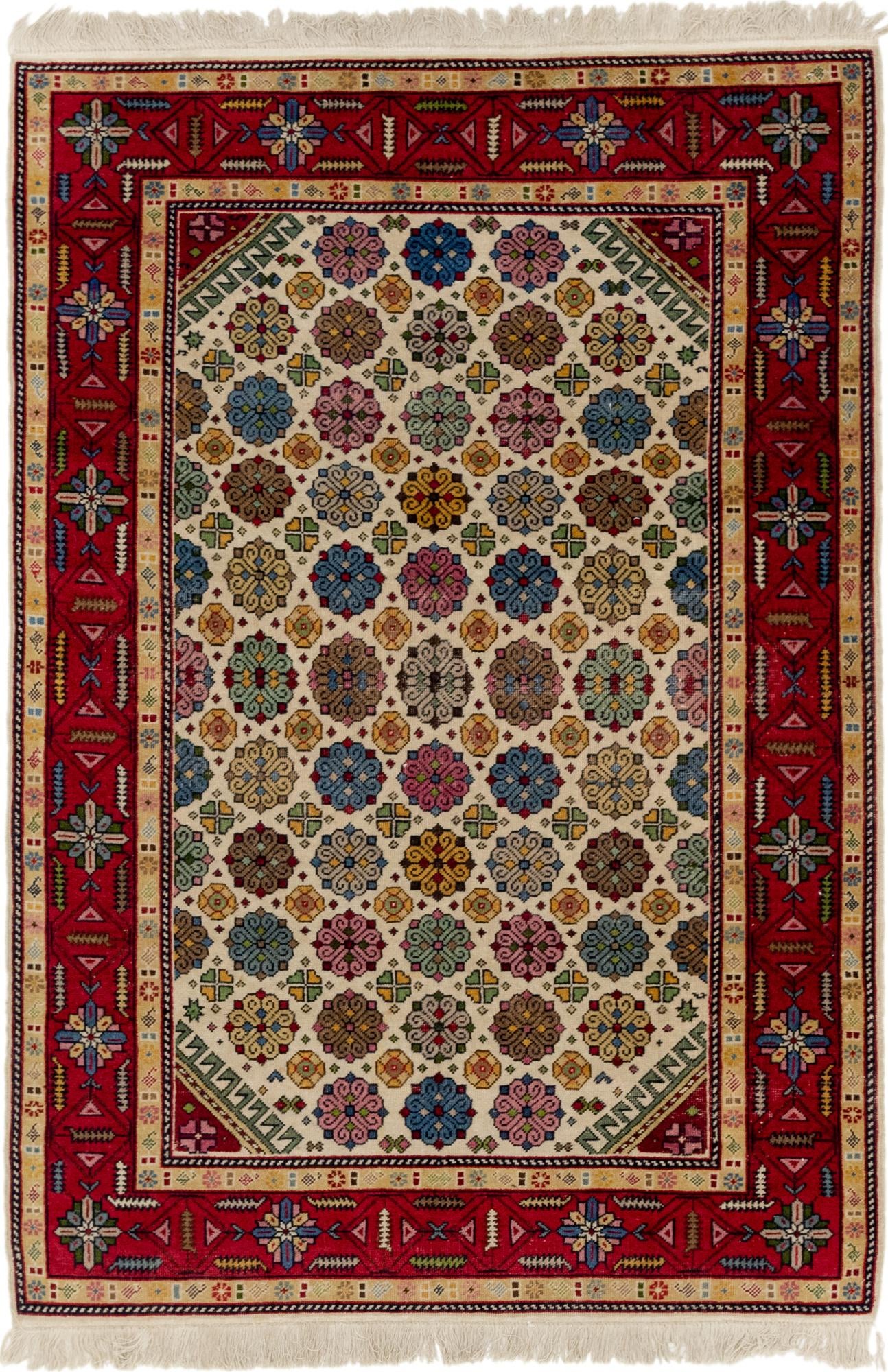 4' 3 x 6' 5 Hand Knotted Anatolian Wool Rug