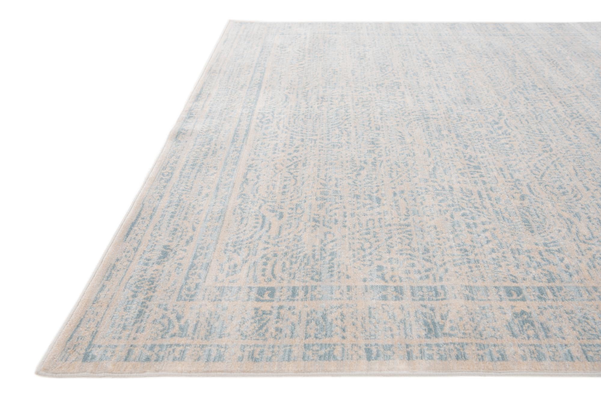 4' 10 x 8' Aqua Rug