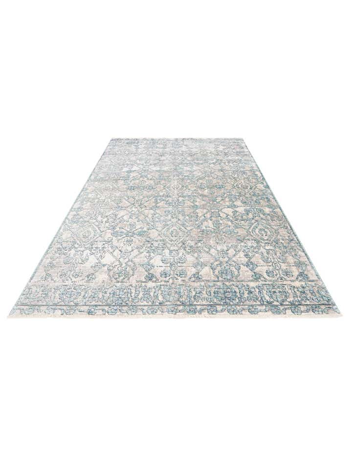 5' 3 x 7' 6 Aqua Rug