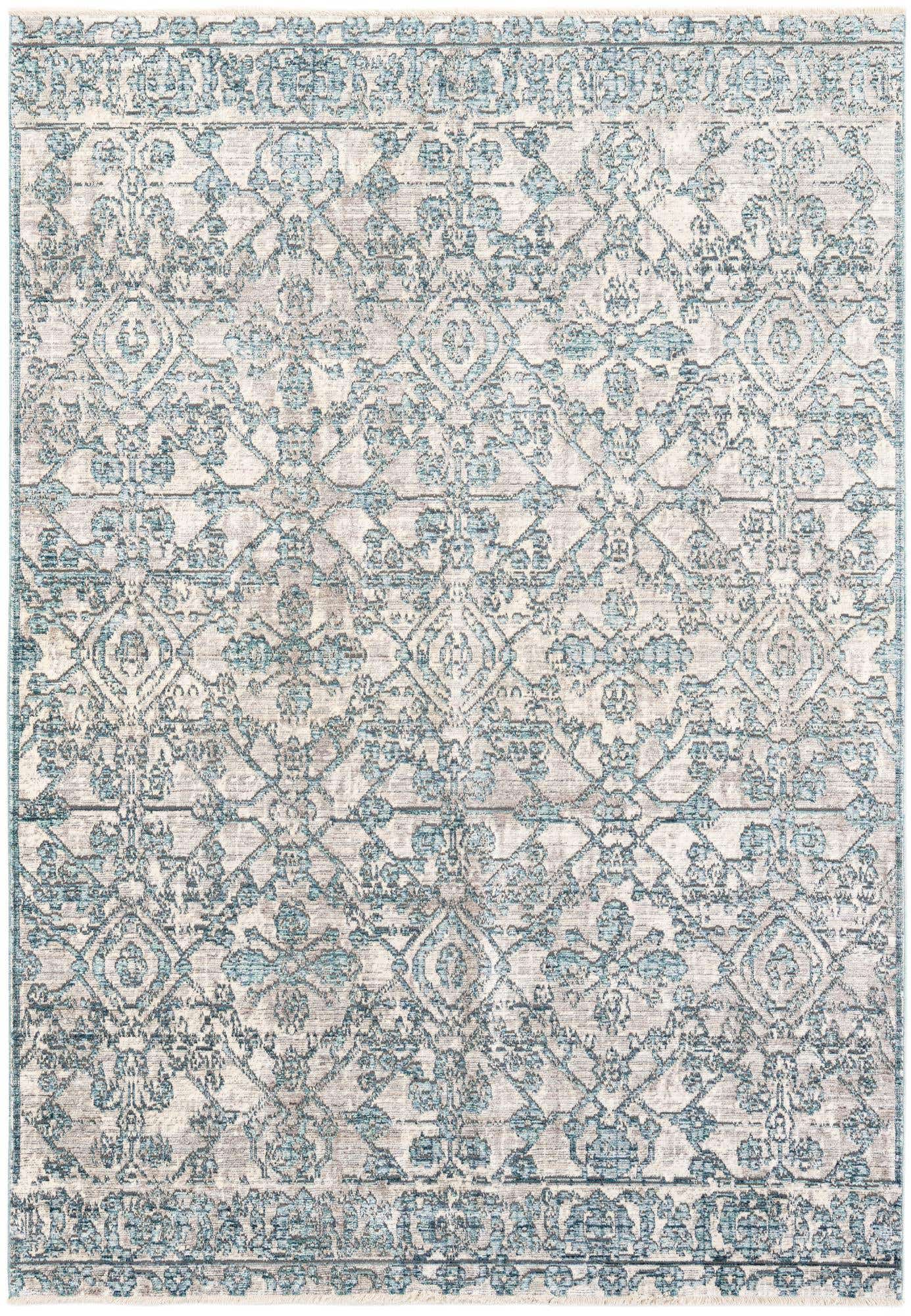 5' 3 x 7' 6 Aqua Rug