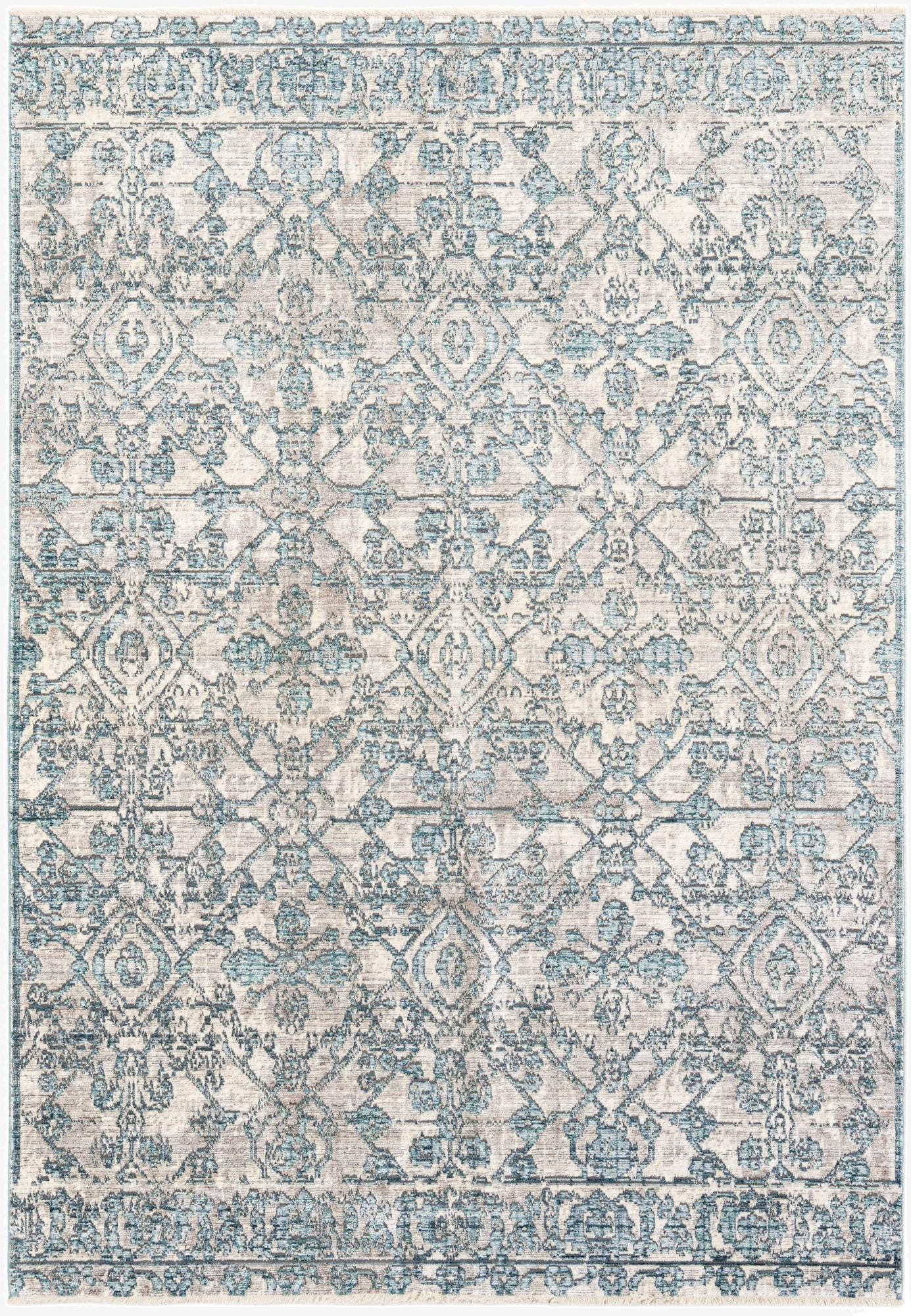 5' 3 x 7' 6 Aqua Rug