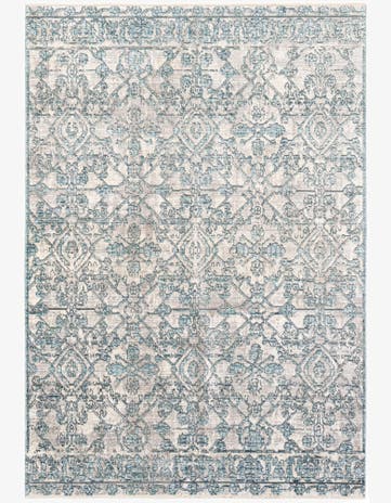 5' 3 x 7' 6 Aqua Rug