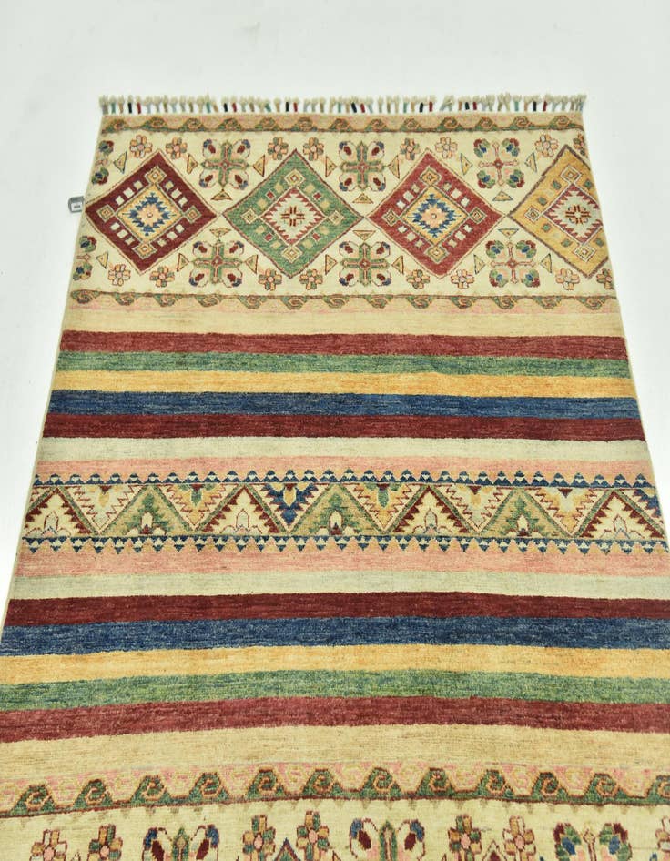 Detail image of 4' 1 x 5' 8 Hand Knotted Ariana Ziegler Rug