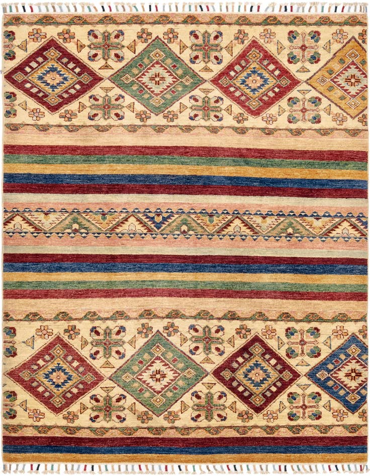 Detail image of 4' 1 x 5' 8 Hand Knotted Ariana Ziegler Rug