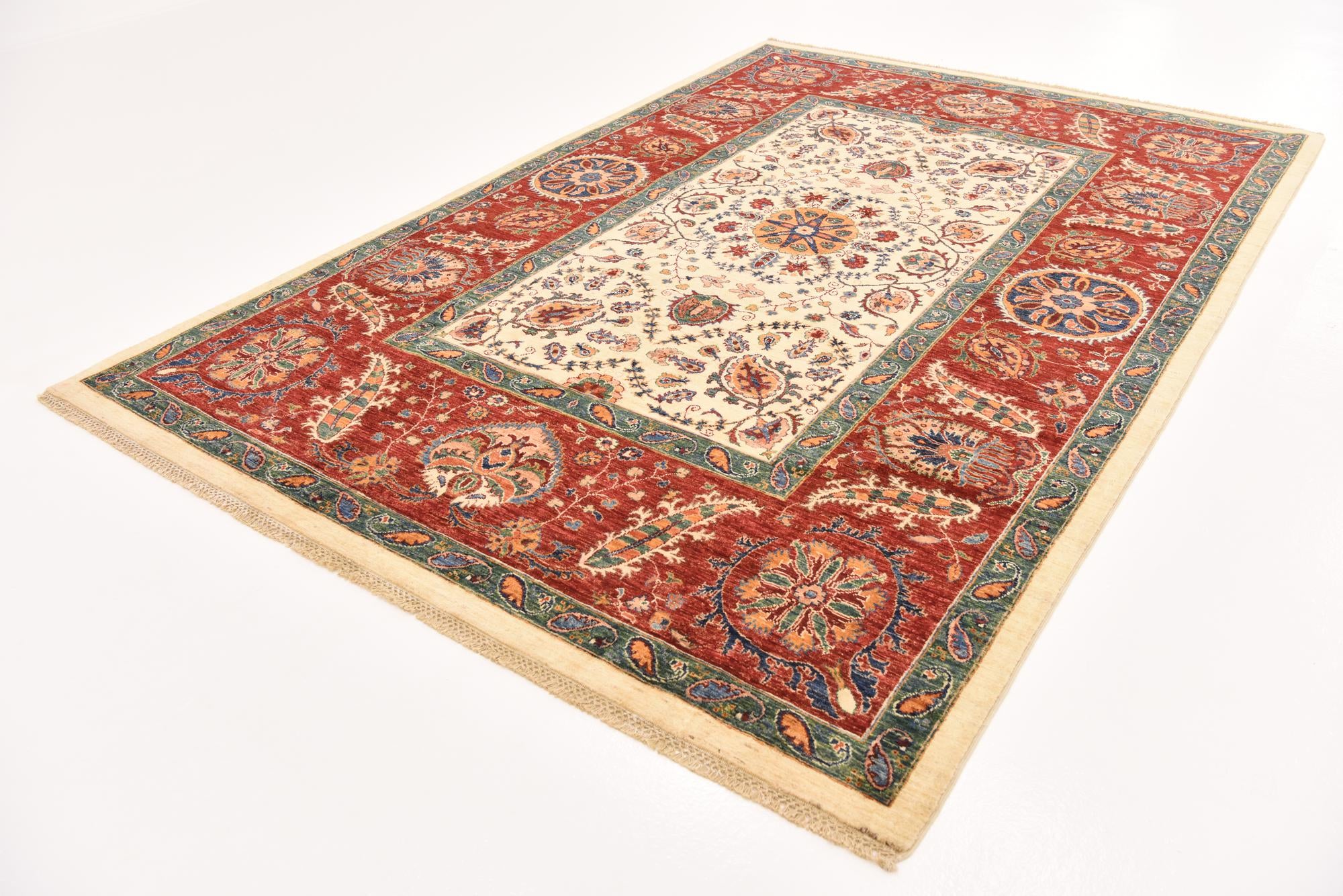 6' 8 x 10' Hand Knotted Ariana Ziegler Rug
