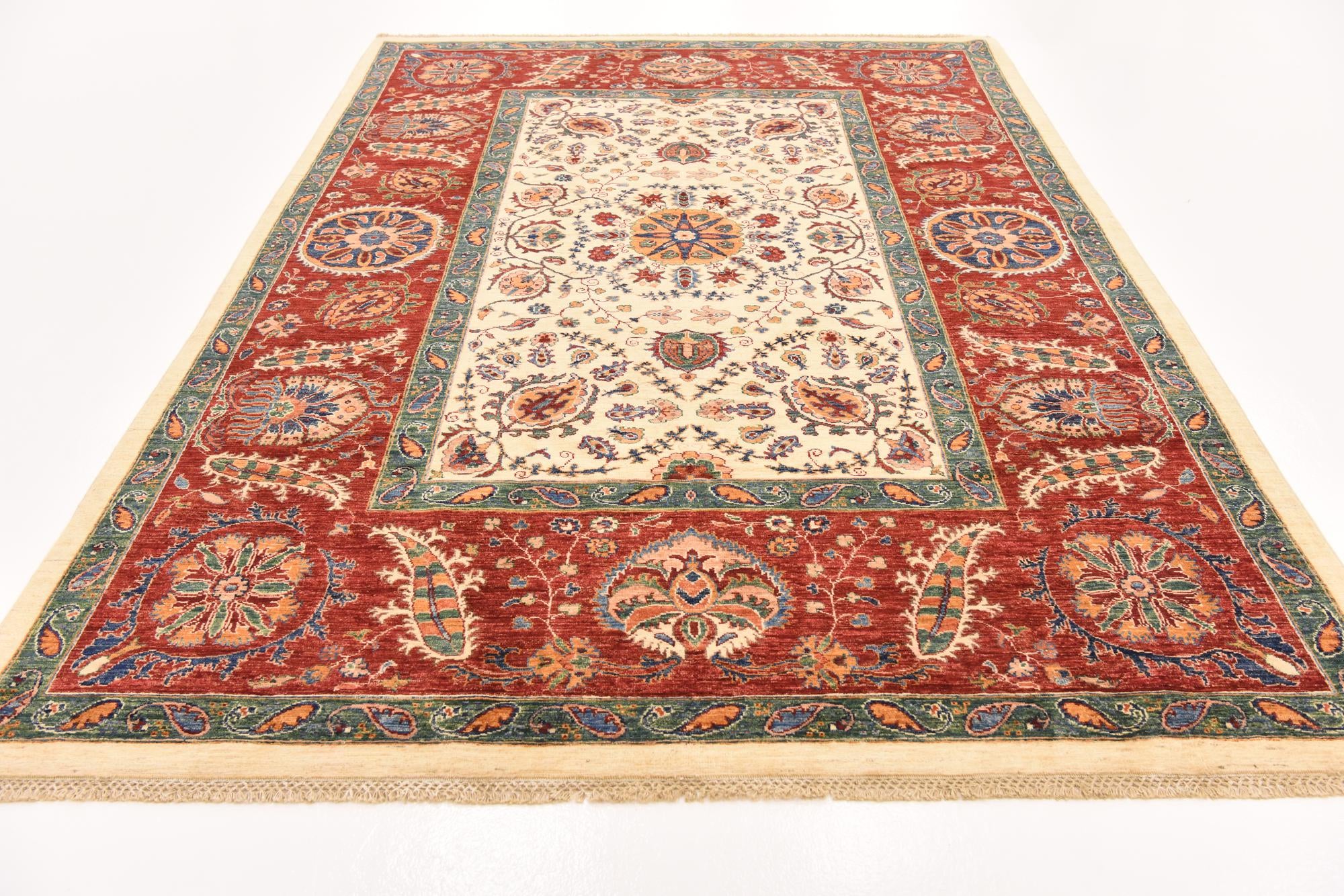 6' 8 x 10' Hand Knotted Ariana Ziegler Rug