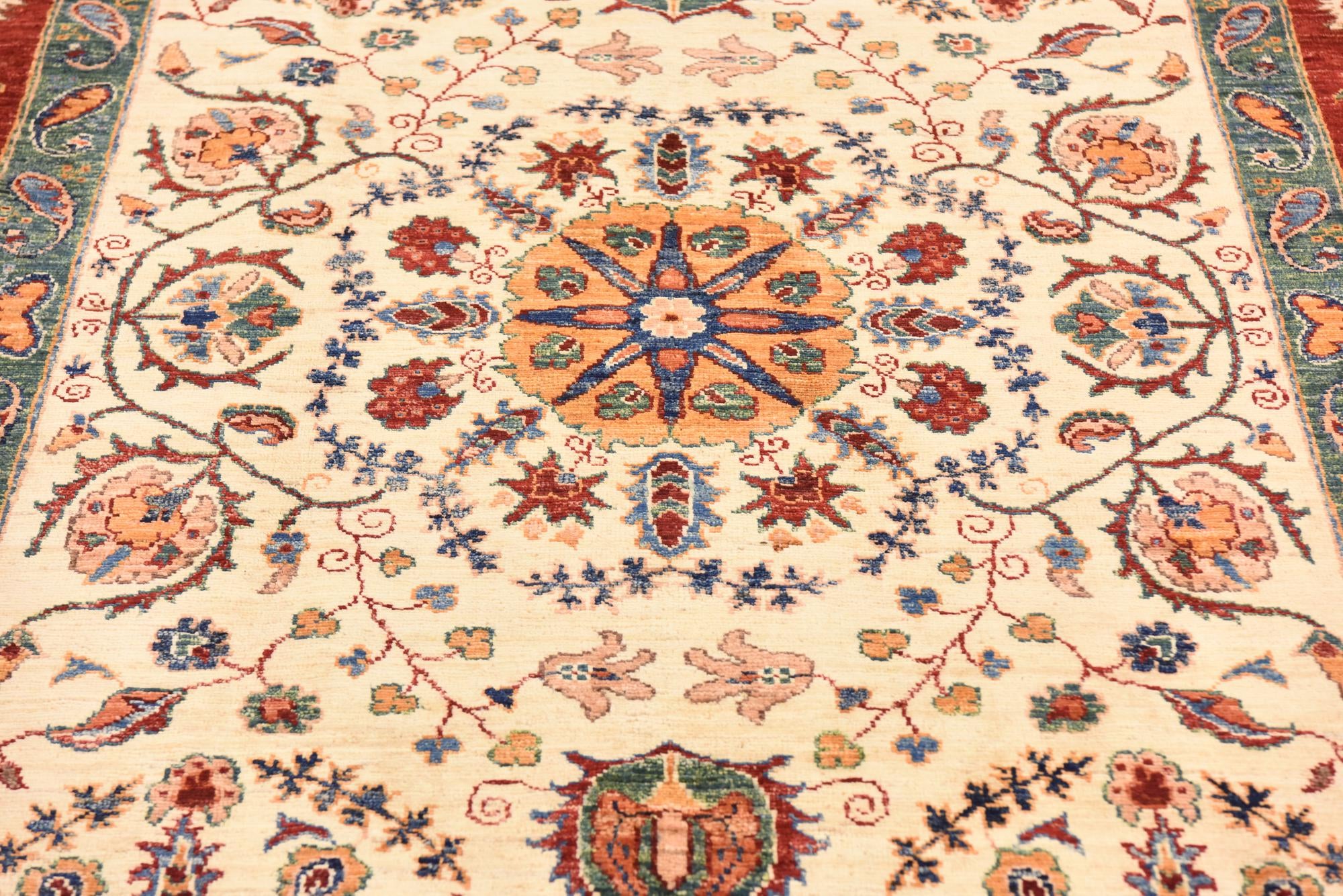 6' 8 x 10' Hand Knotted Ariana Ziegler Rug