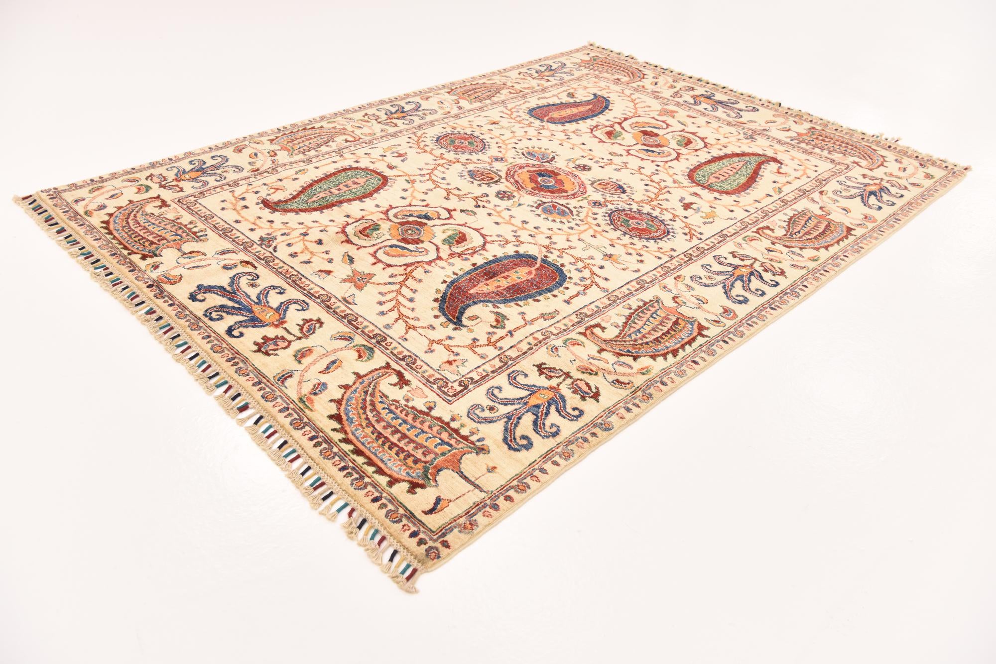 5' 7 x 7' 6 Hand Knotted Ariana Ziegler Rug