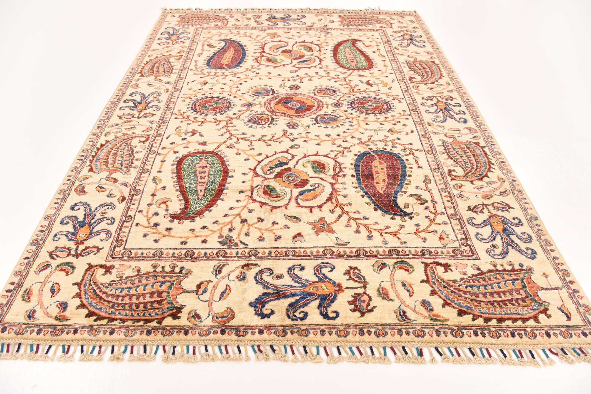 5' 7 x 7' 6 Hand Knotted Ariana Ziegler Rug