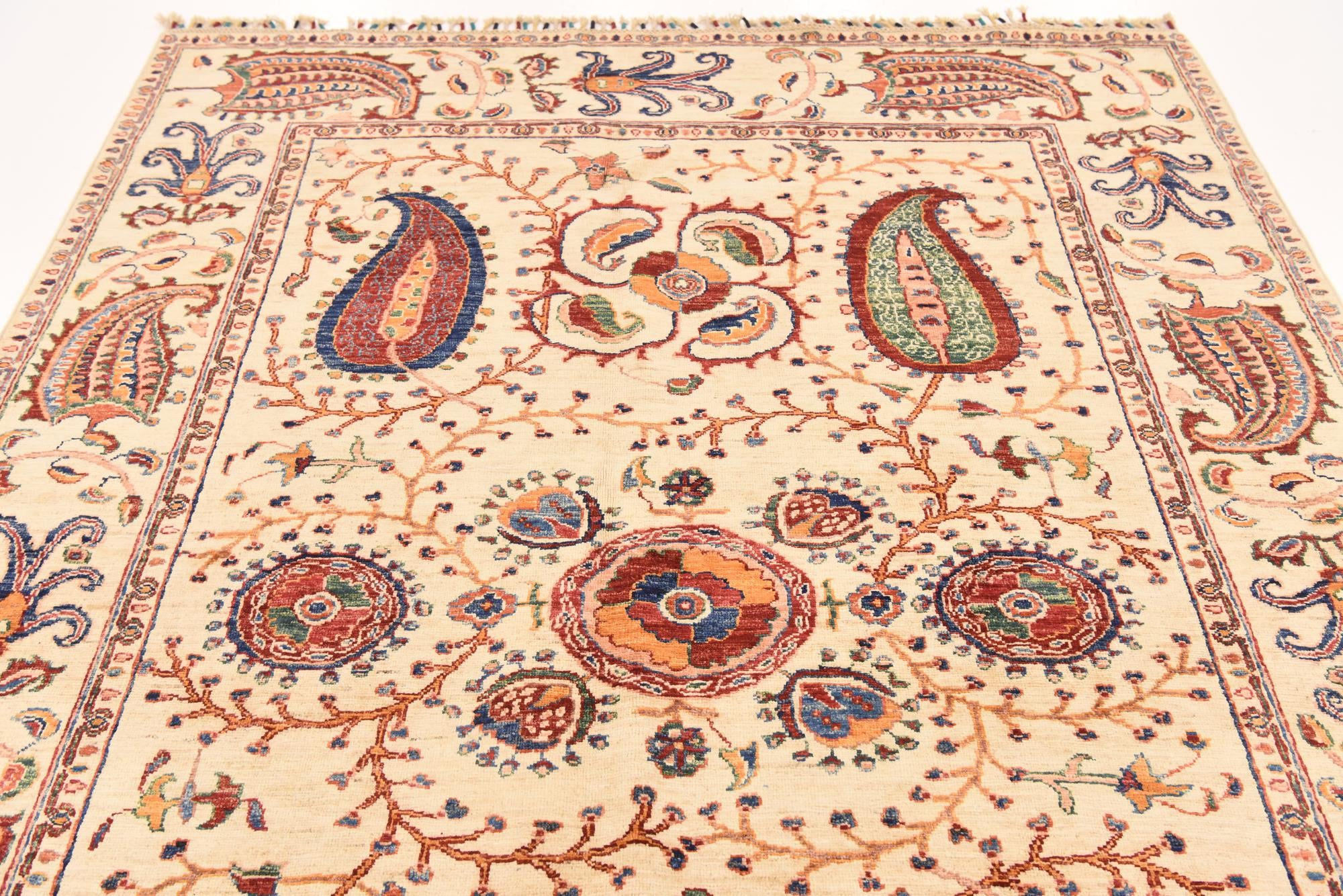 5' 7 x 7' 6 Hand Knotted Ariana Ziegler Rug