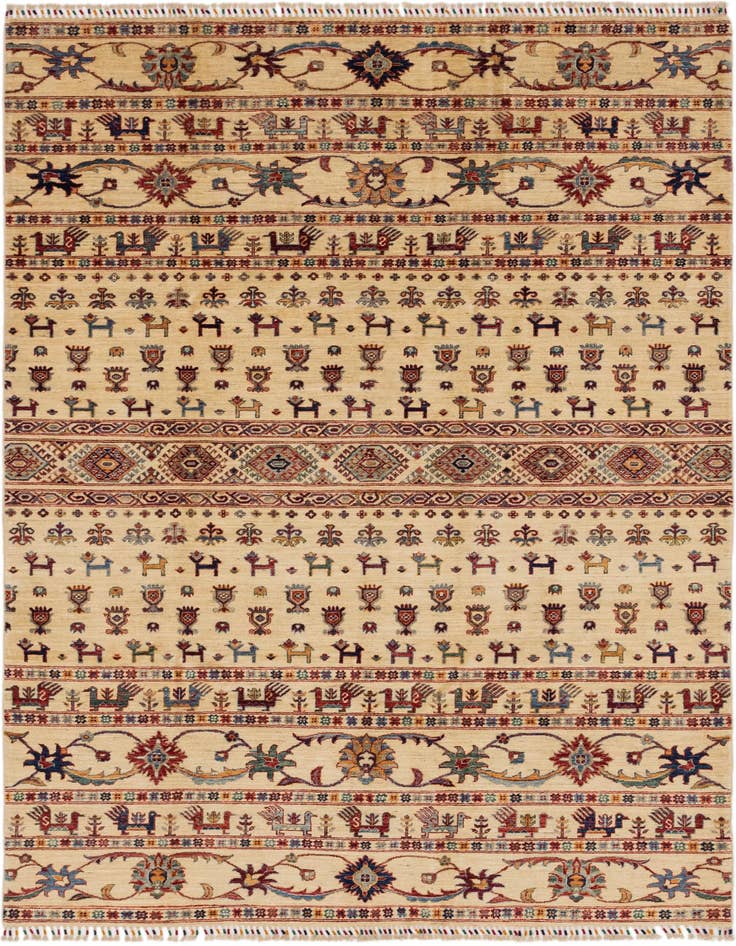 Detail image of 6' 5 x 9' 9 Hand Knotted Ariana Ziegler Rug