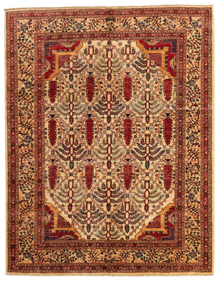 Detail image of 5' x 6' 6 Hand Knotted Ariana Ziegler Oriental Rug