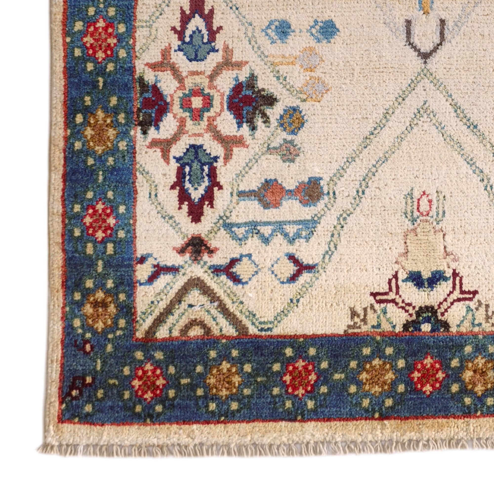 2' 9 x 4' Hand Knotted Ariana Ziegler Rug