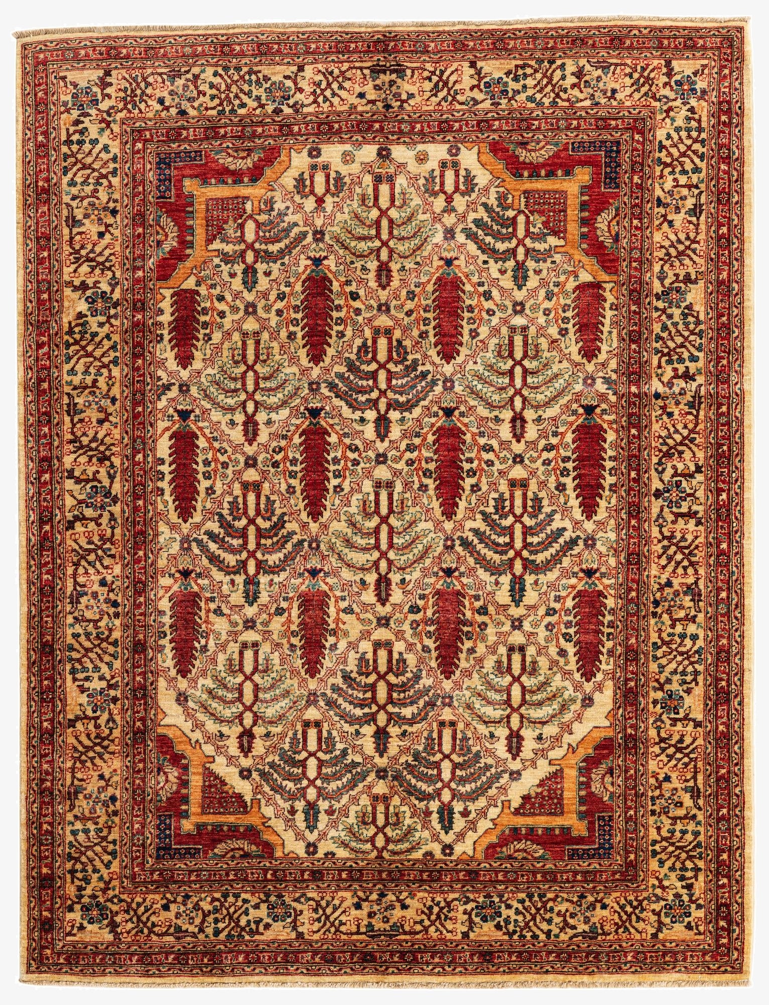 5' x 6' 6  Hand Knotted Ariana Ziegler Oriental Rug