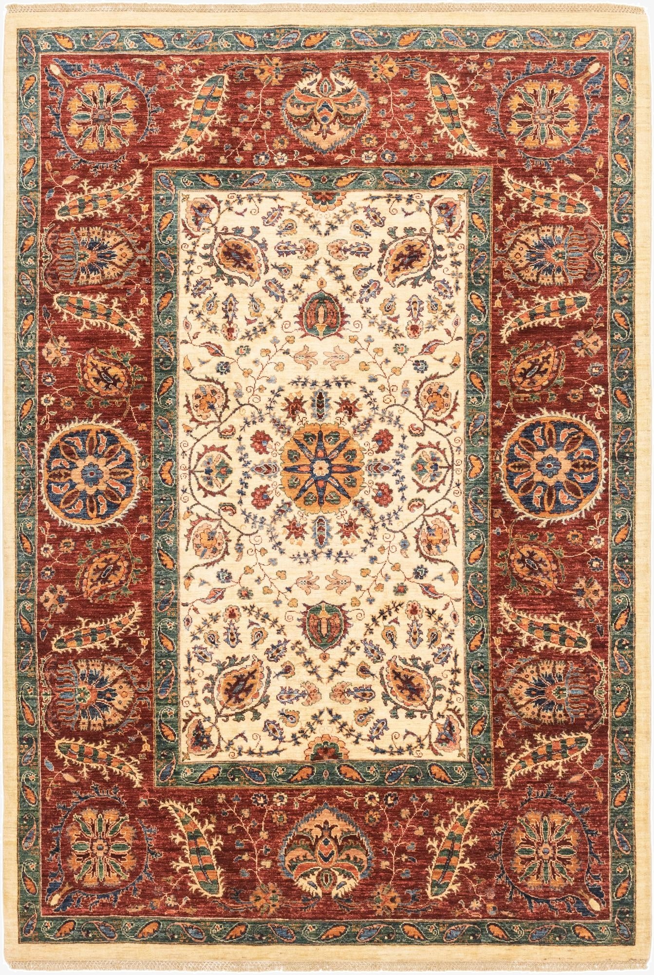 6' 8 x 10'  Hand Knotted Ariana Ziegler Rug