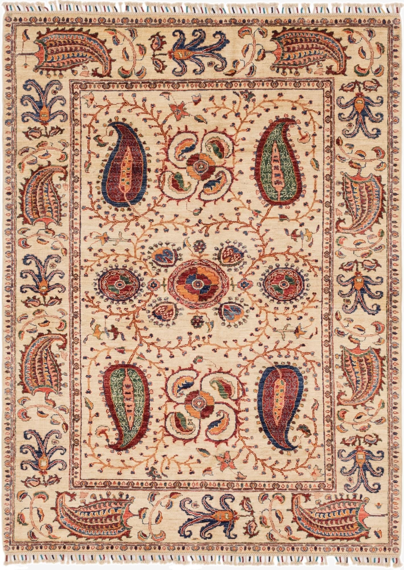 5' 7 x 7' 6  Hand Knotted Ariana Ziegler Rug